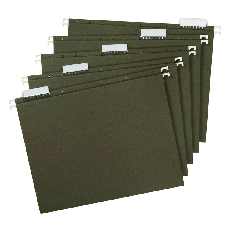 Pendaflex Hanging File Folders, Standard Green, Letter Size, 50 Per Box | Walmart (US)