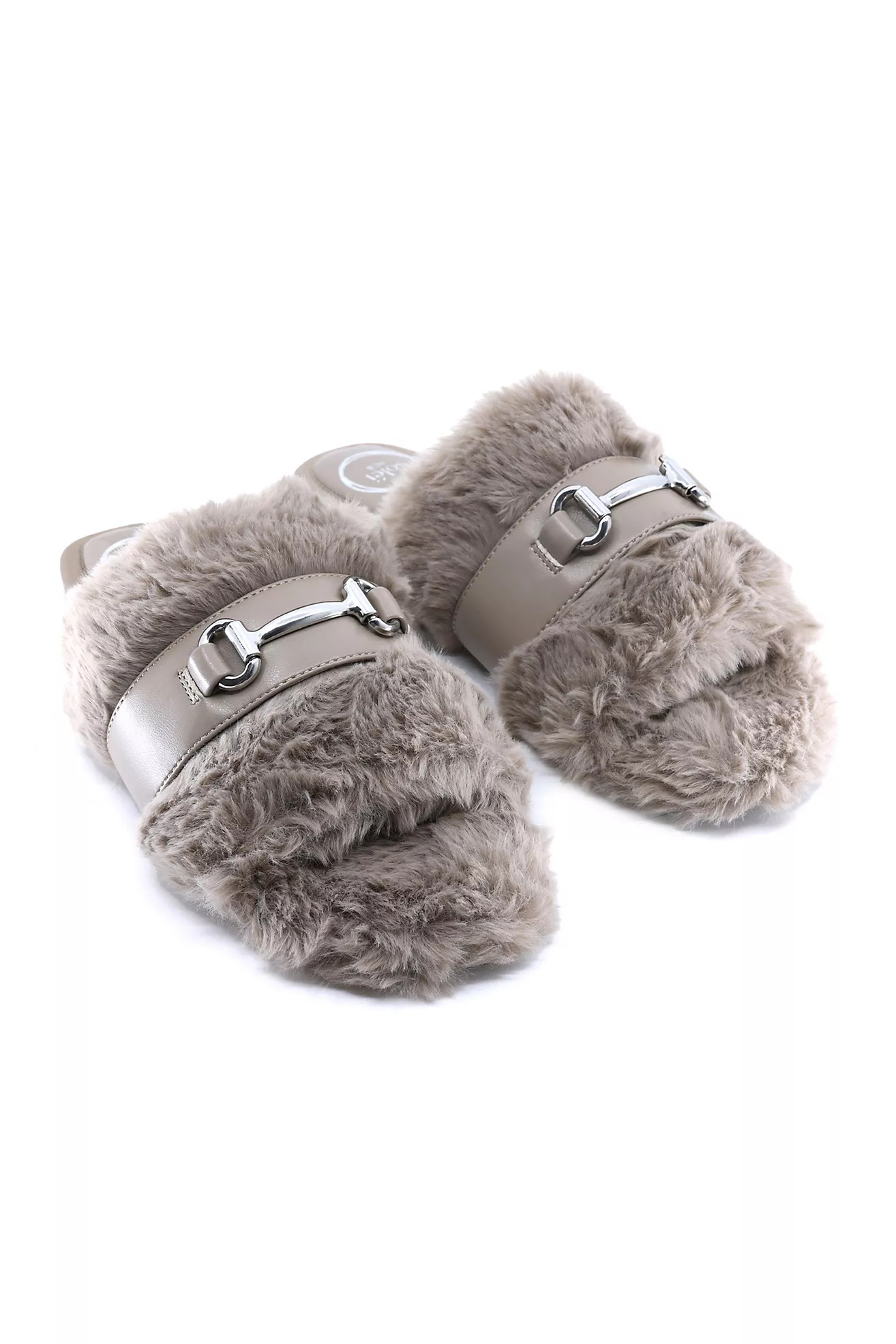 Solei Sea Hanni Faux Fur Horsebit Slippers | Anthropologie (US)