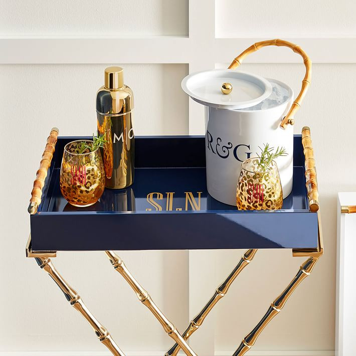 Gold Leopard Print Stemless Wine Glasses, Set of 4 | Mark and Graham