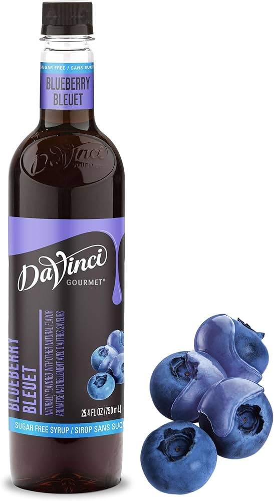 DaVinci Gourmet Sugar-Free Blueberry Syrup, 25.4 Fluid Ounces (Pack of 1) | Amazon (US)