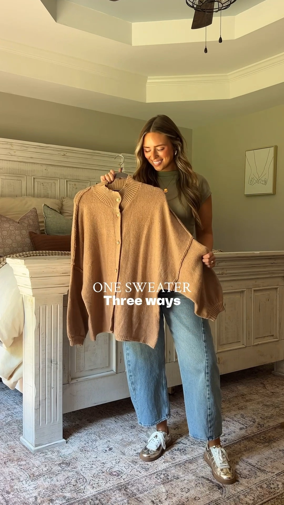 The greatest Amazon fashion find of all time!!!! Wearing a small. Super oversized and comes in tons of colors. You can style this sweater so many ways🤎 

#LTKMidsize #LTKSeasonal #LTKStyleTip