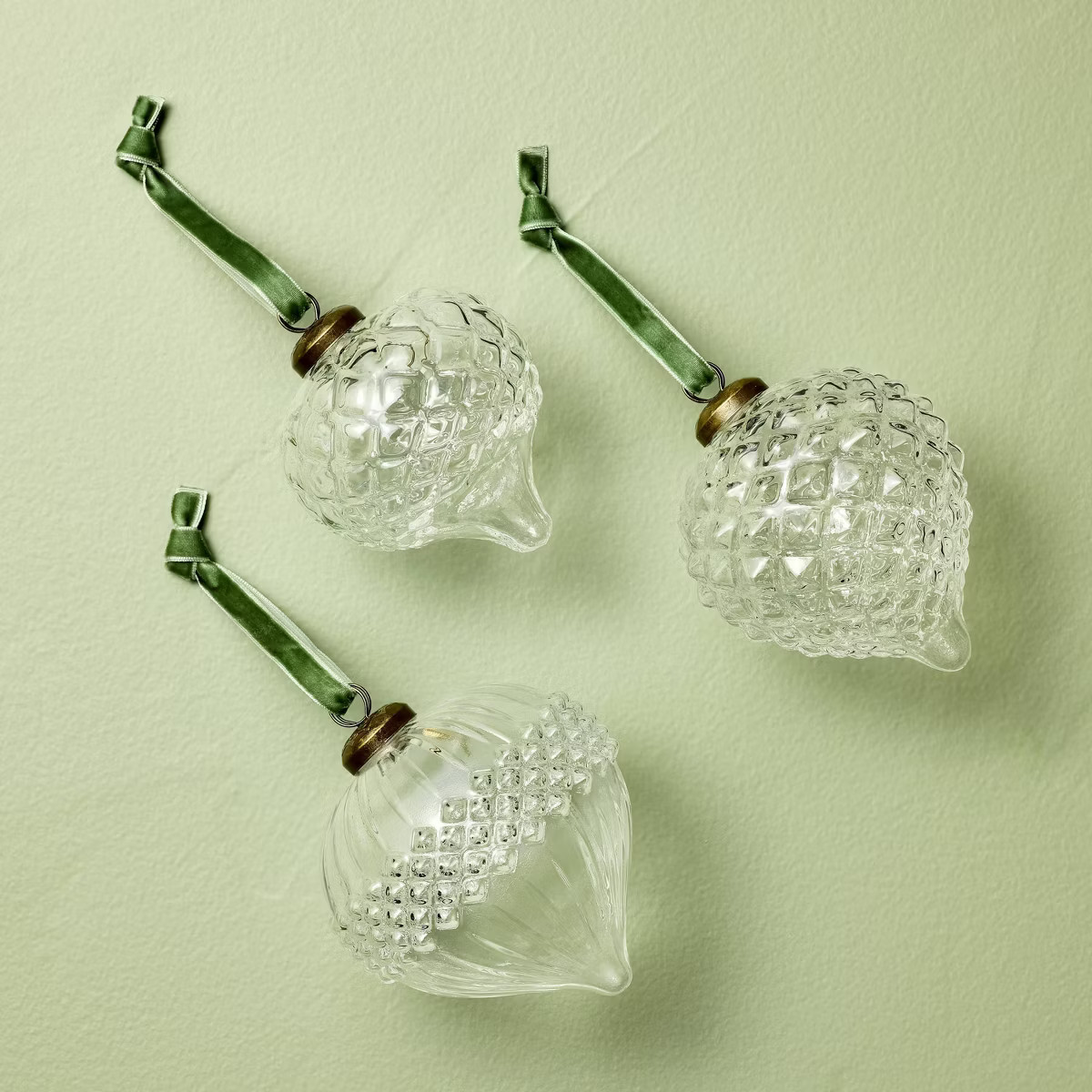 Ornate Glass Bulb Christmas Tree Ornaments (Set of 3) - Hearth & Hand™ with Magnolia | Target