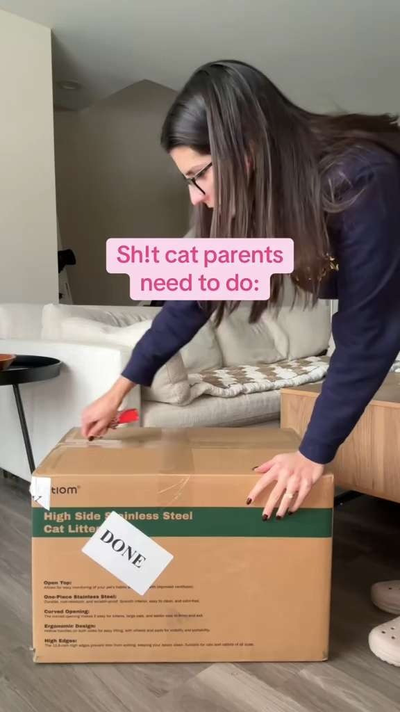 I've only been using stainless steel litter boxes for my girls for years and I'll legit never go back to plastic 

 #LTKdayinmylife #LTKmorningroutine #LTKHome