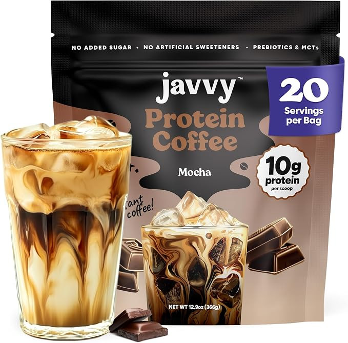 Javvy Protein Iced Coffee - Premium Whey Protein & Iced Coffees, 100% Natural Cold Brew, Zero Art... | Amazon (US)