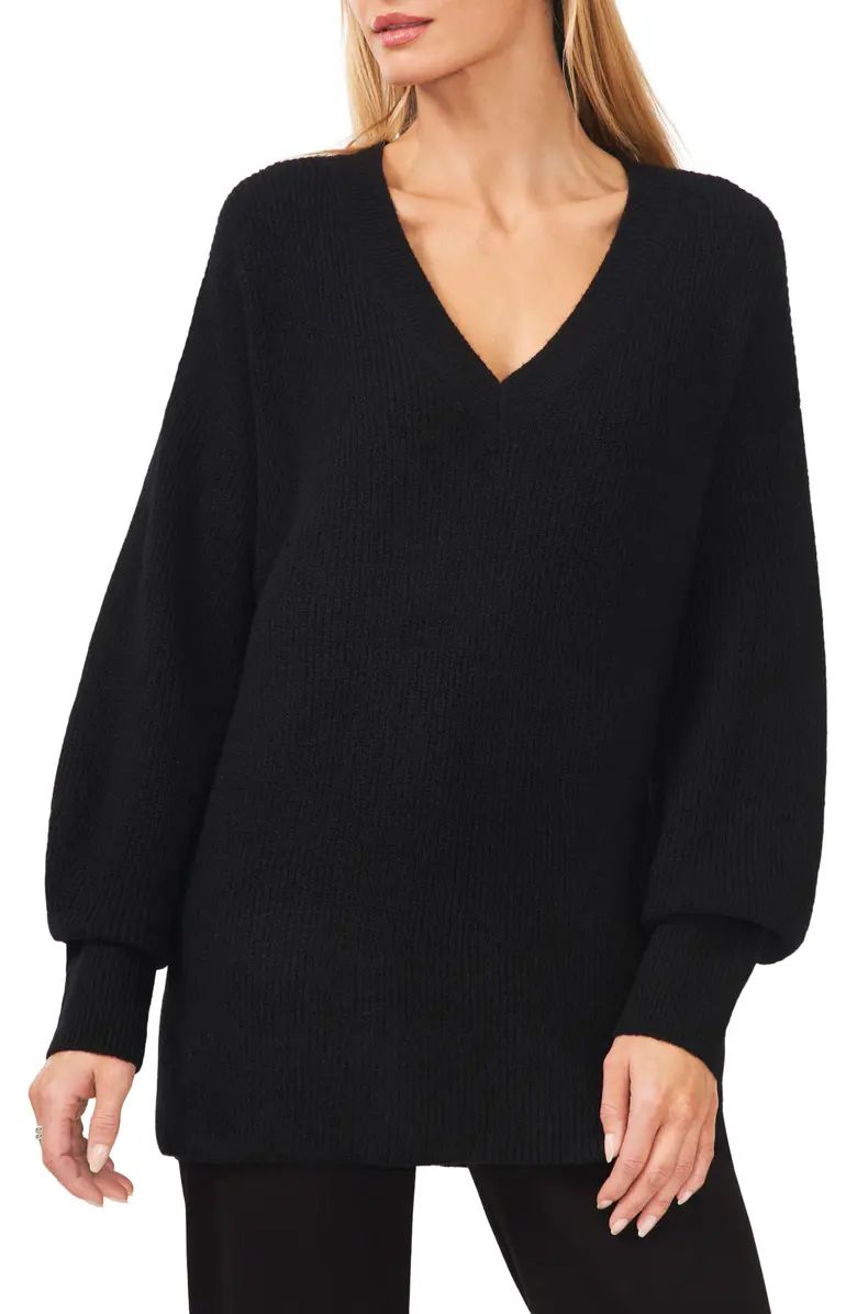 Halogen® V-Neck Tunic Sweater | Nordstrom | Nordstrom