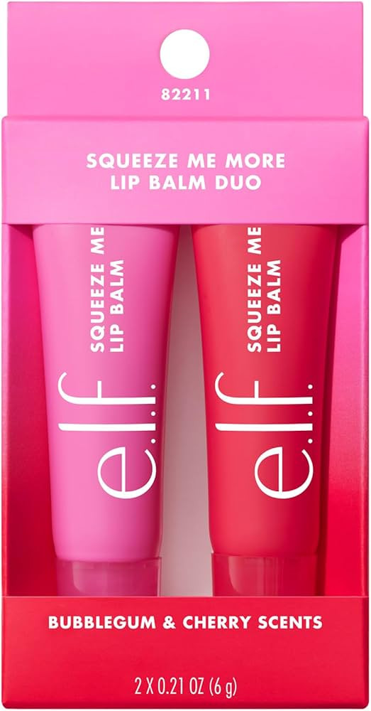 e.l.f. Squeeze Me More Lip Balm Duo, Moisturizing Balm For A Sheer Tint Of Color, Made With Hyalu... | Amazon (US)
