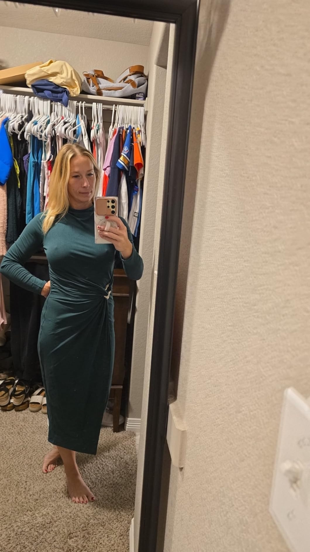 ZESICA Women's 2026 Spring Long Sleeve Bodycon Dress Mock Neck Wedding Guest Cocktail Party Long ... | Amazon (US)