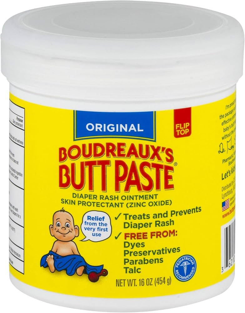 Boudreaux's Butt Paste Original Diaper Rash Cream, Ointment for Baby, 16 oz. (Pack of 1) | Amazon (US)