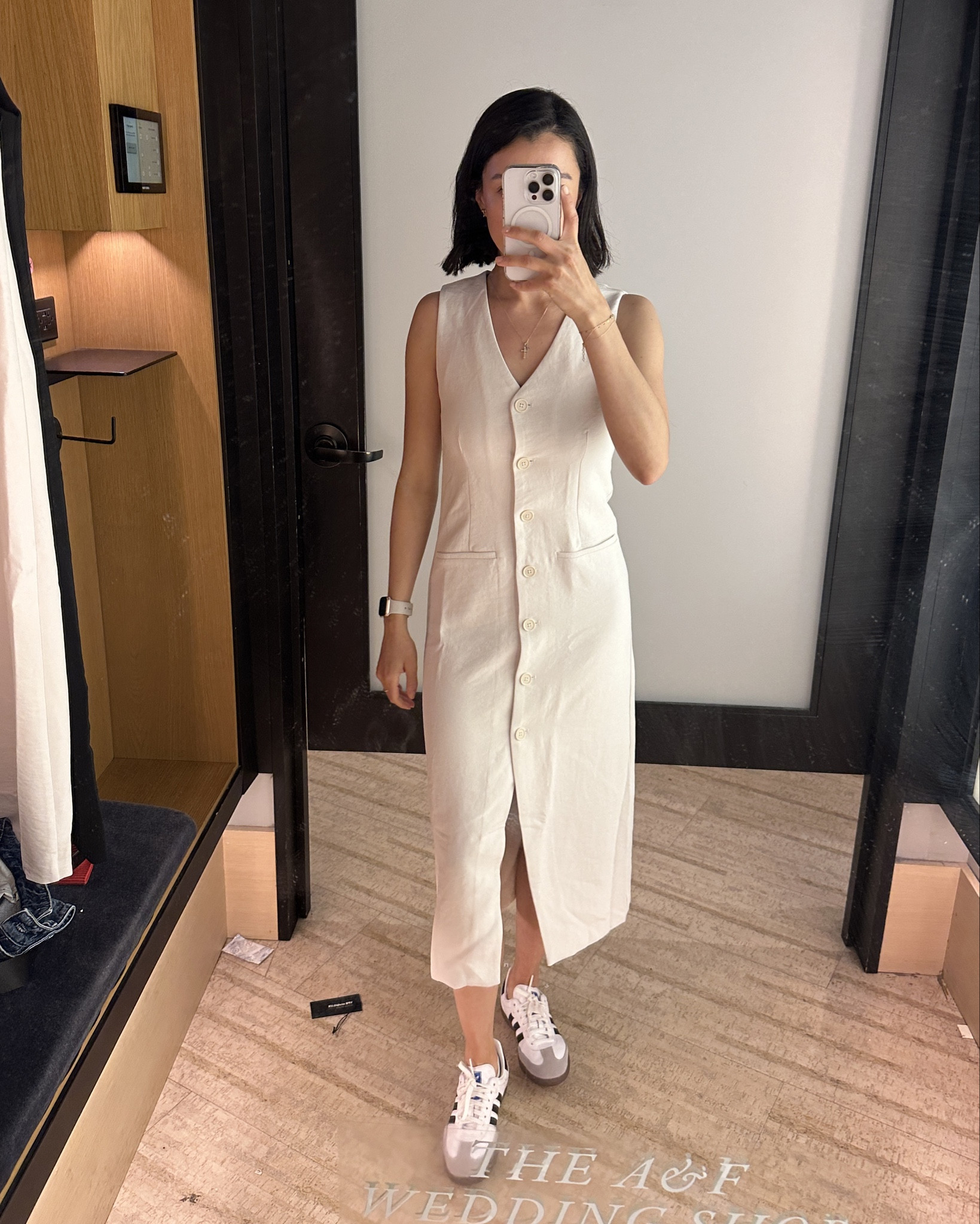 Vest dresses are in! Do you like cream or black more? 

#LTKfindsunder100 #LTKsalealert #LTKwedding