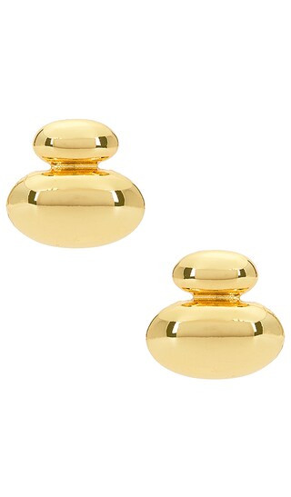 Gold Pebble Studs in Gold | Revolve Clothing (Global)