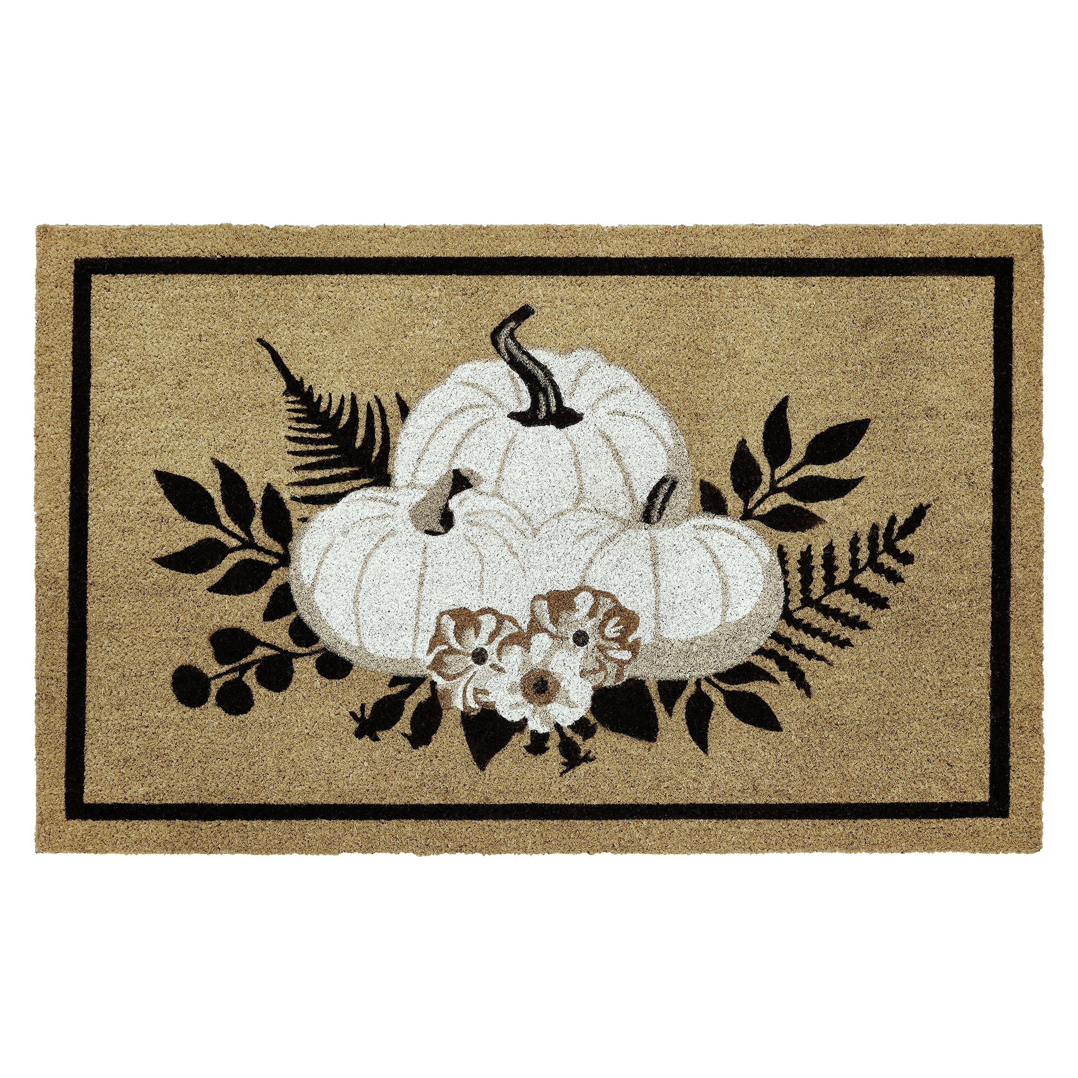 My Texas House Natural Vines and Pumpkin Outdoor Coir Doormat, 30" x 48" - Walmart.com | Walmart (US)