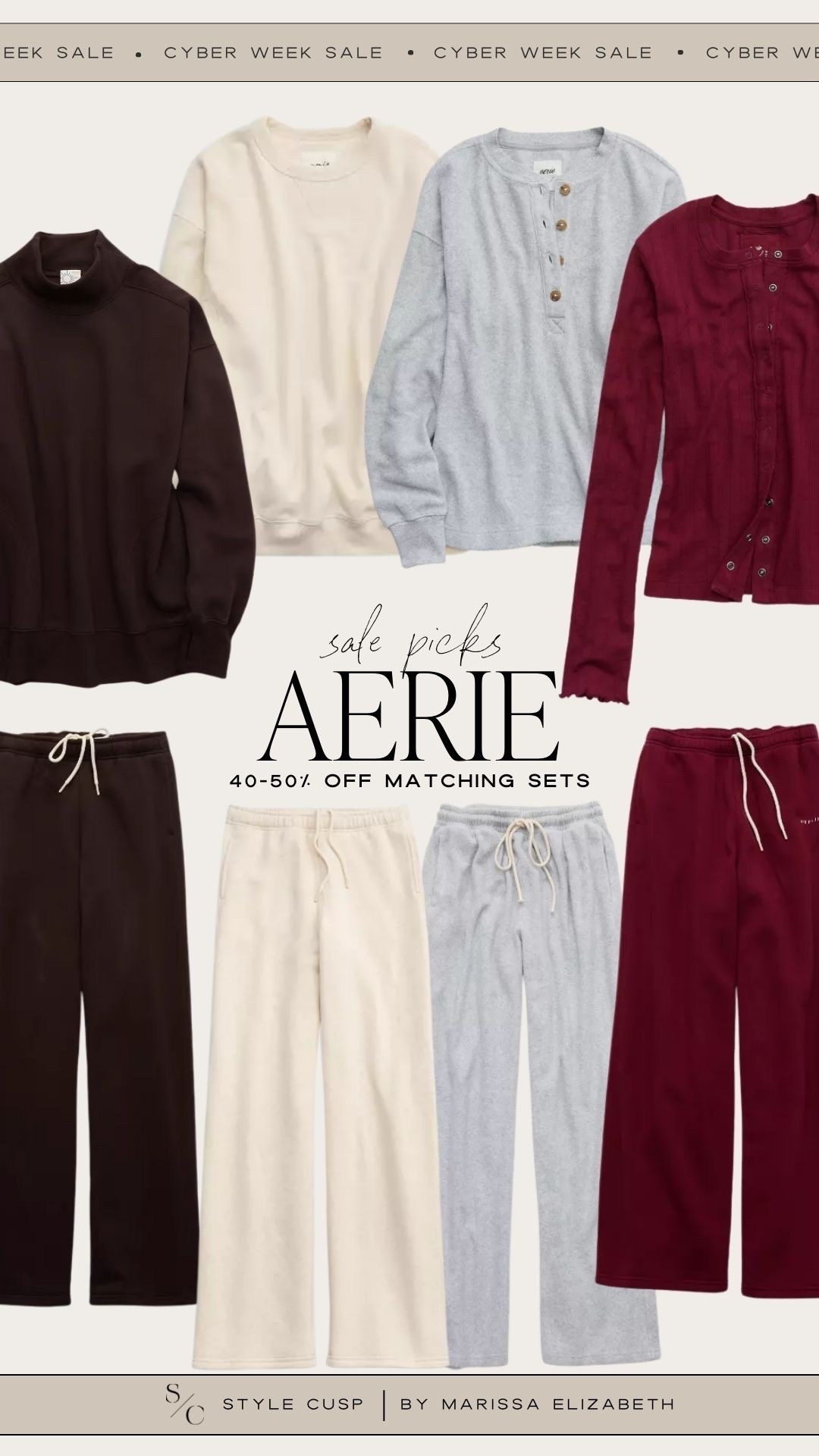Aerie sale picks 🤍 40-50% off matching sets! Gifts for her, matching sets, cyber week sale

#LTKHoliday #LTKGiftGuide #LTKCyberWeek