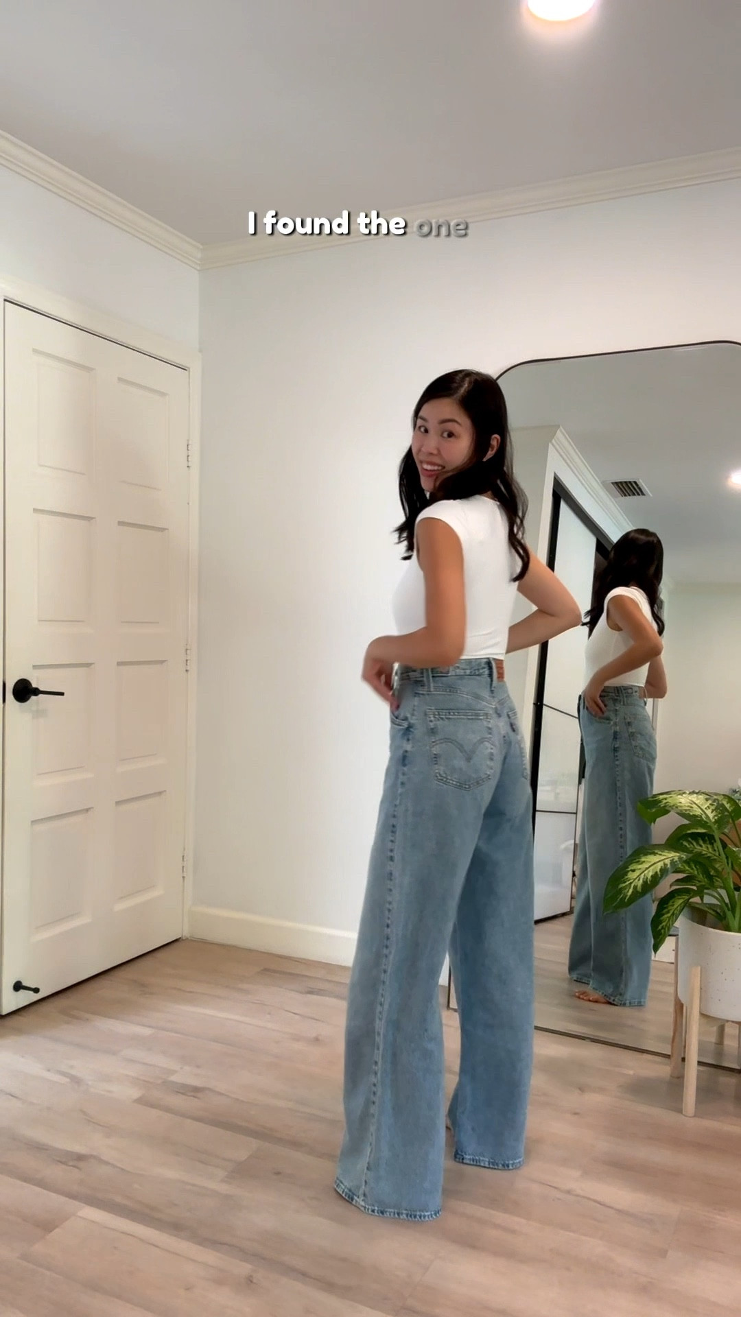 Upgrading my skinnies for a pair of wide leg jeans that are comfy and flattering. I’m 5’7”, 122 lbs, and wearing size 26x31 in Invested Indigo. They run a little big, so stick to your usual if you’re between sizes. Shoes are true to size. Quince sweaters wearing a size S. 

#LTKOver40 #LTKSeasonal #LTKFindsUnder100