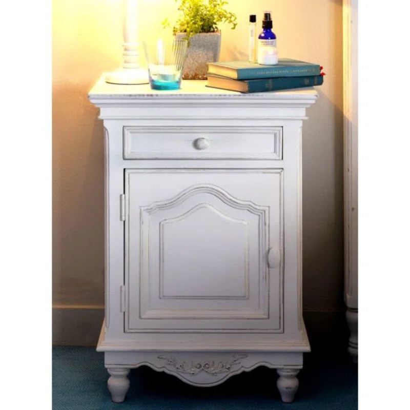 Craine 48cm W Solid Wood Bedside Table | Wayfair UK