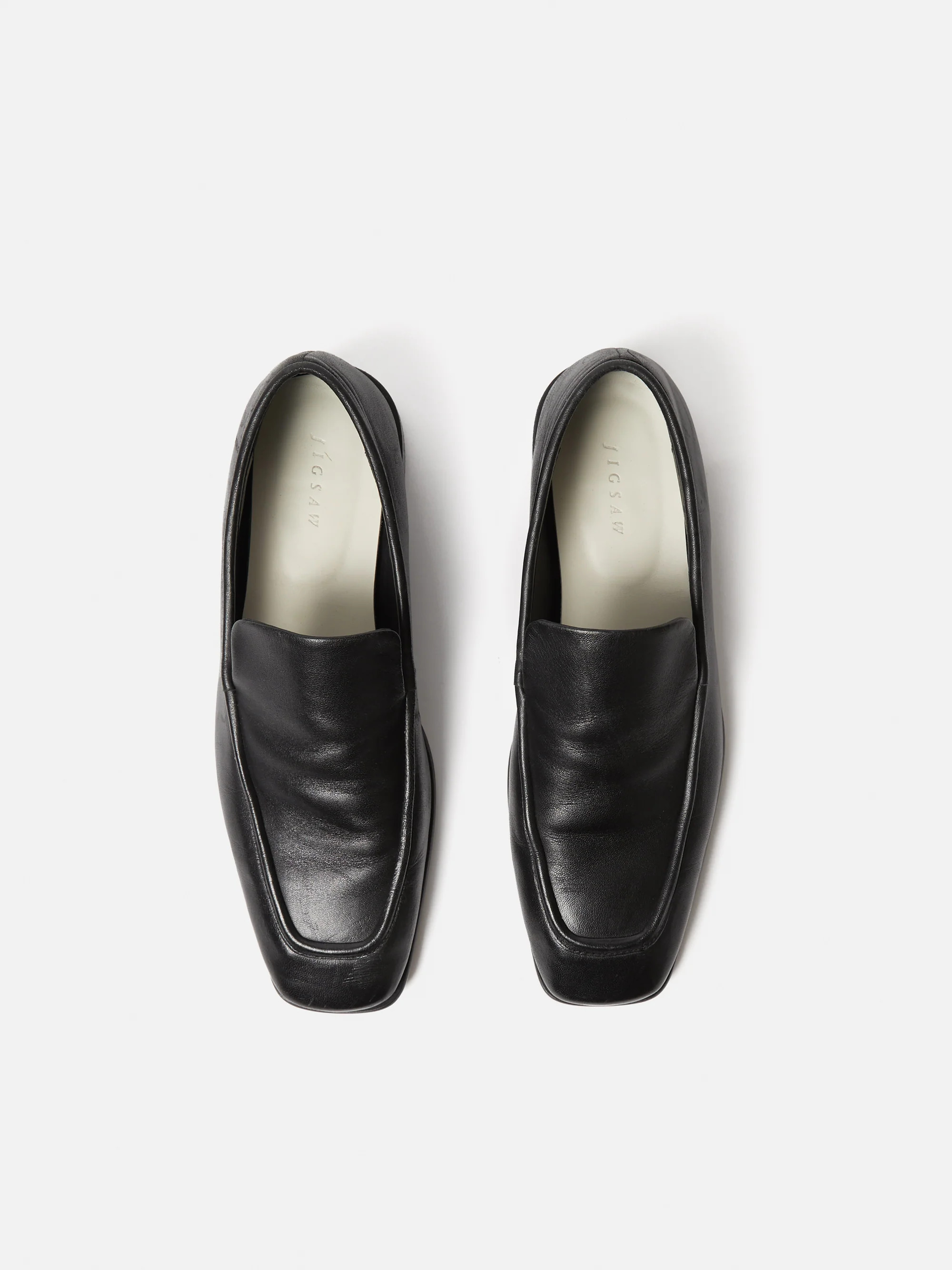 Frame Leather Loafer | Black | Jigsaw (UK)