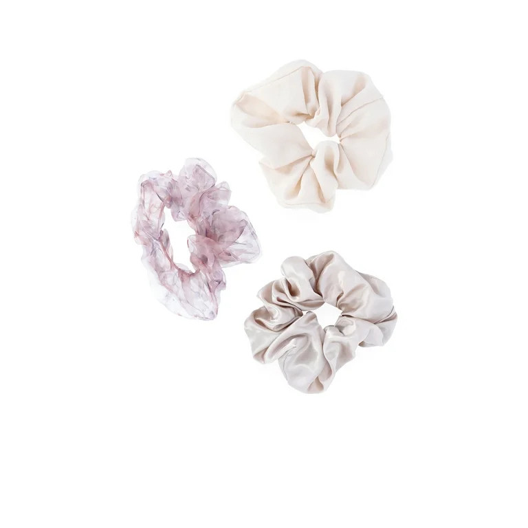 Time and Tru Women's Hair Ties, 3-Pack, Pink | Walmart (US)