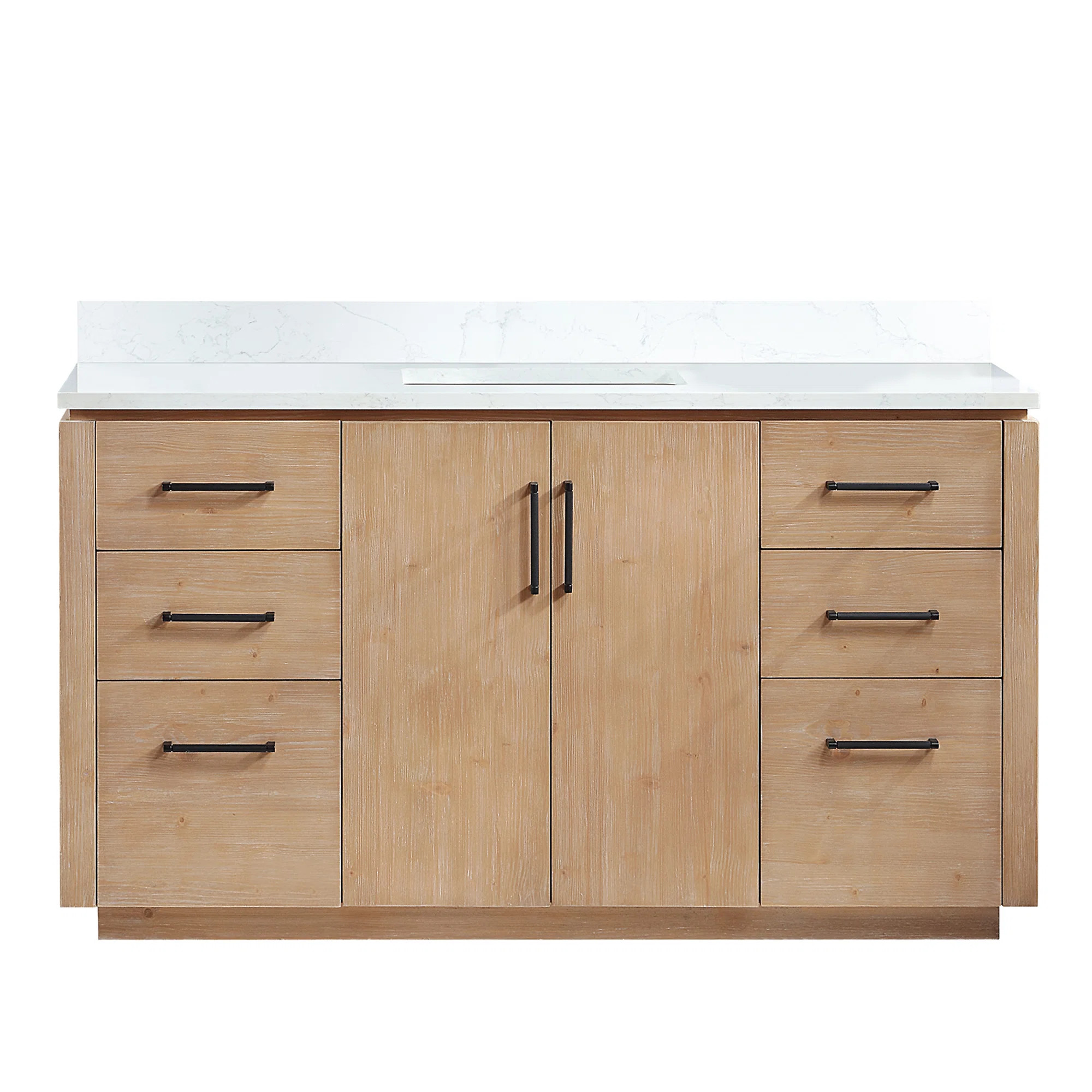 San 60'' Single Bathroom Vanity with Cultured Marble Top | Wayfair North America