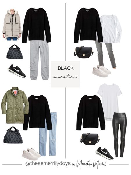 Winter capsule 2022- 4 ways to style a black sweater 

I wear a large in this sweater for an oversized fit. If you get your normal size it will fit more like the model. It’s very soft, not itchy and comes in several colors 

#LTKstyletip #LTKunder100 #LTKSeasonal