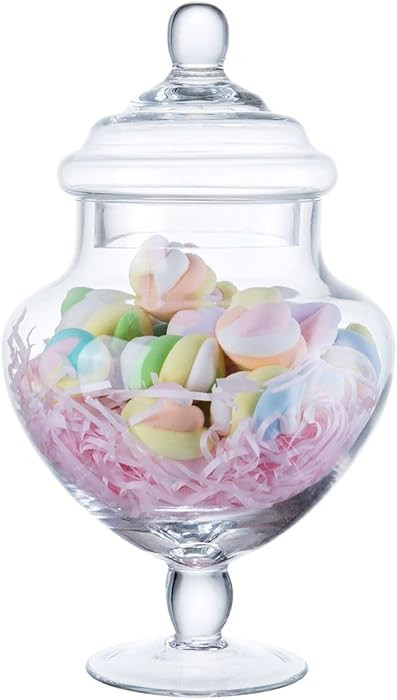 Clear Glass Apothecary Jars, Heart Shape Candy Jars wiht Lid, Small Candy Canisters, Decorative J... | Amazon (CA)