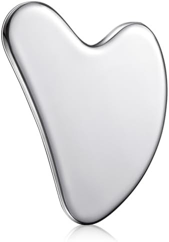 Nuanchu Stainless Steel Gua Sha Facial Tools Metal Guasha Tool for Face Body Jawline Shaper, Doub... | Amazon (US)