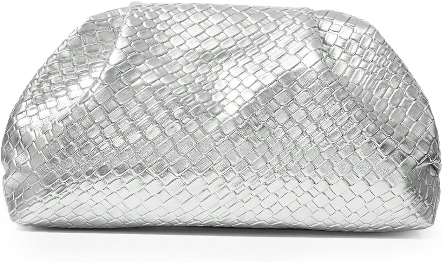 PHILOMENA Women's Woven Evening Bag Vegan Leather Clutch Purse Dumpling Ruched Bag Party Wedding ... | Amazon (US)