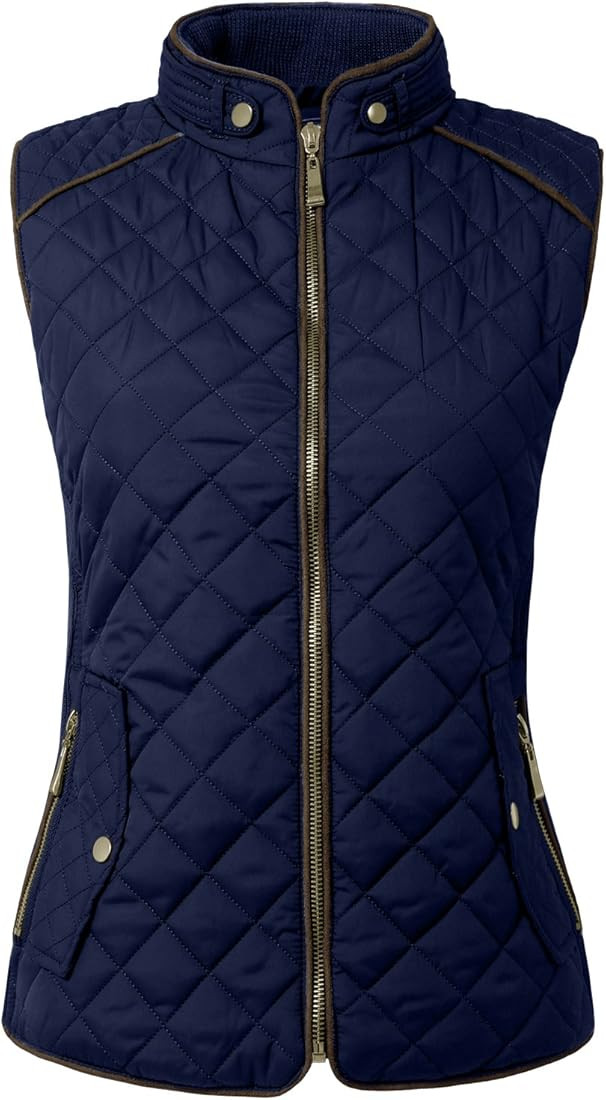 NE PEOPLE Womens Lightweight Quilted Padding Zip Up Vest Gilet(S-3XL) | Amazon (US)