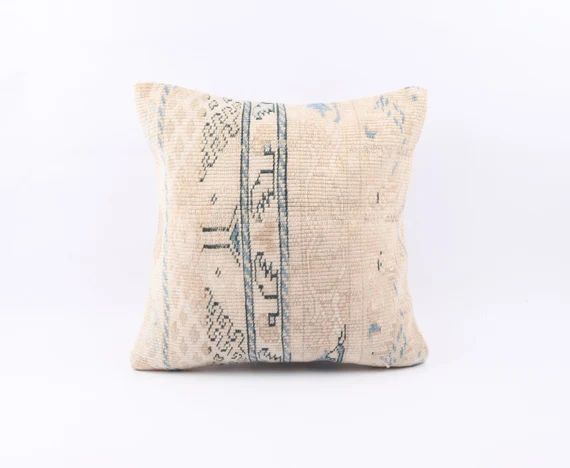 20x20 Kilim Pillow, Decorative Throw Pillow, Vintage Kilim Pillow, Kilim Cushion Cover, Boho Carp... | Etsy (US)
