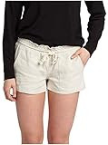 Roxy Women's Oceanside Short Elastic Waist Non Denim Shorts, Stone, X-Large | Amazon (US)