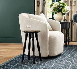 Chris Loves Julia Green Marble Top Accent Table (14") | Pottery Barn (US)