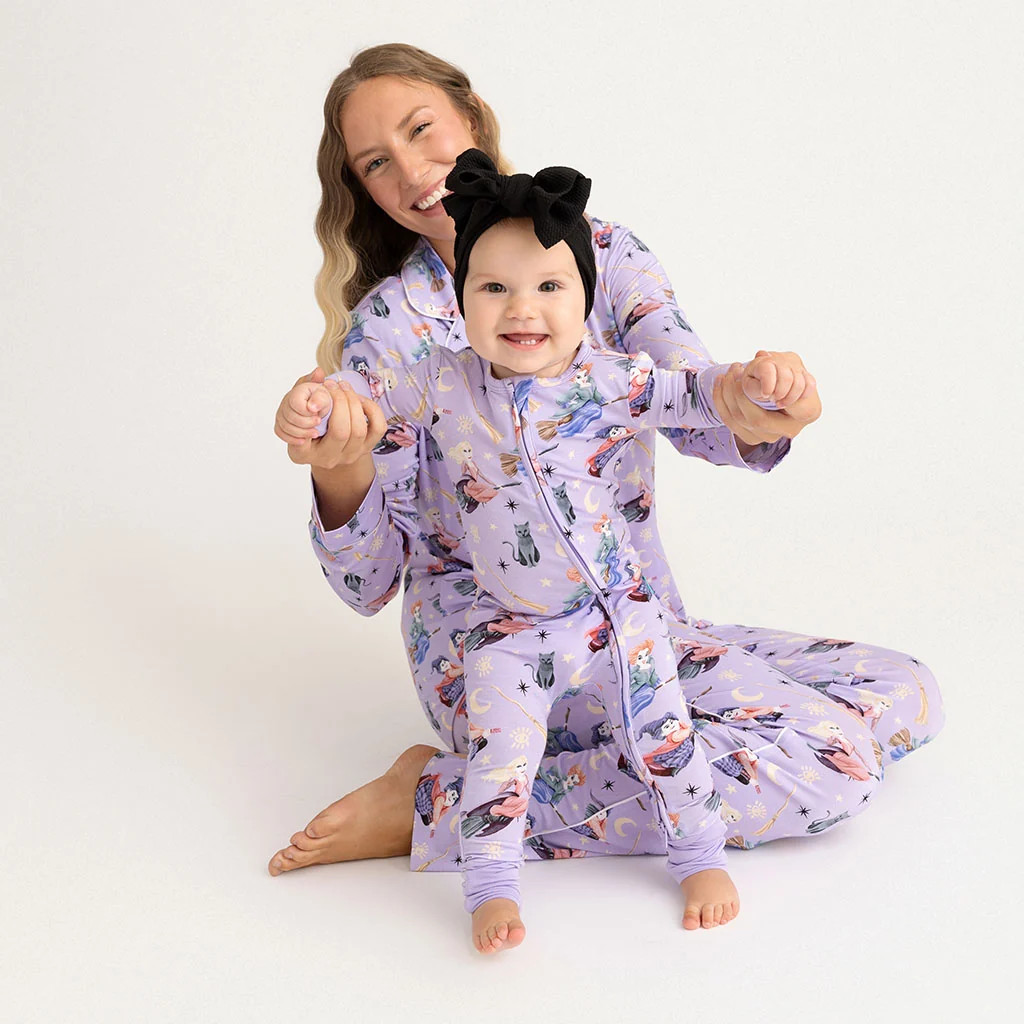 Hocus Pocus Purple Long Sleeve Disney Amok Amok Amok Convertible One Piece | Posh Peanut® | Posh Peanut