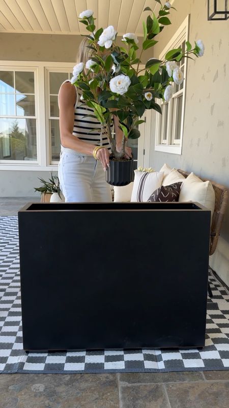 Privacy screen planter. Planter box and patio set. Outdoor rug 

#LTKhome