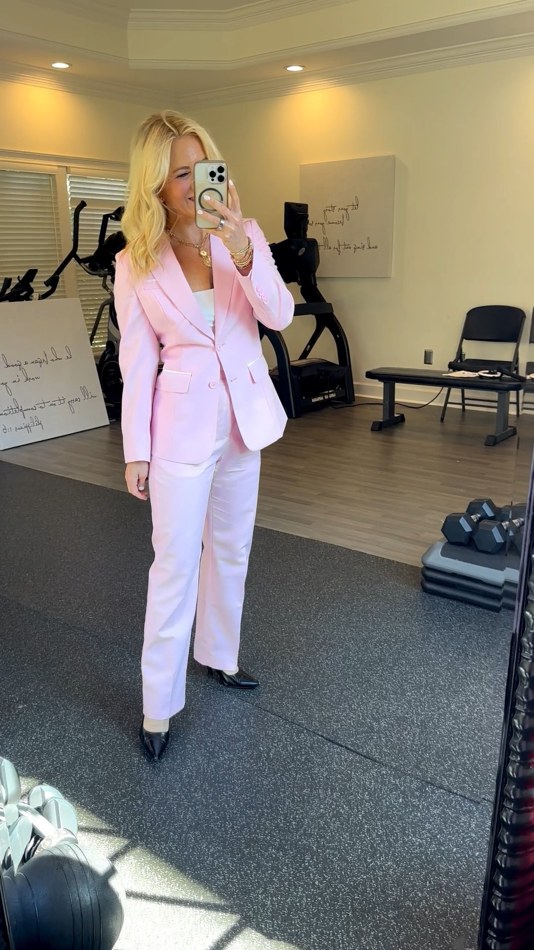 Loved this suit that I wore to a speaking event for breast cancer awareness last weekend. 💓💓💓

#LTKPetite #LTKValentine #LTKWorkwear