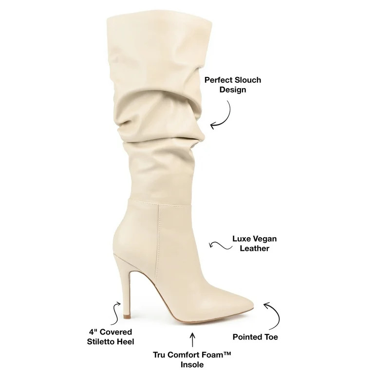 Journee Collection Womens Sarie Tru Comfort Foam Extra Wide Calf Stiletto Knee High Boots | Walmart (US)