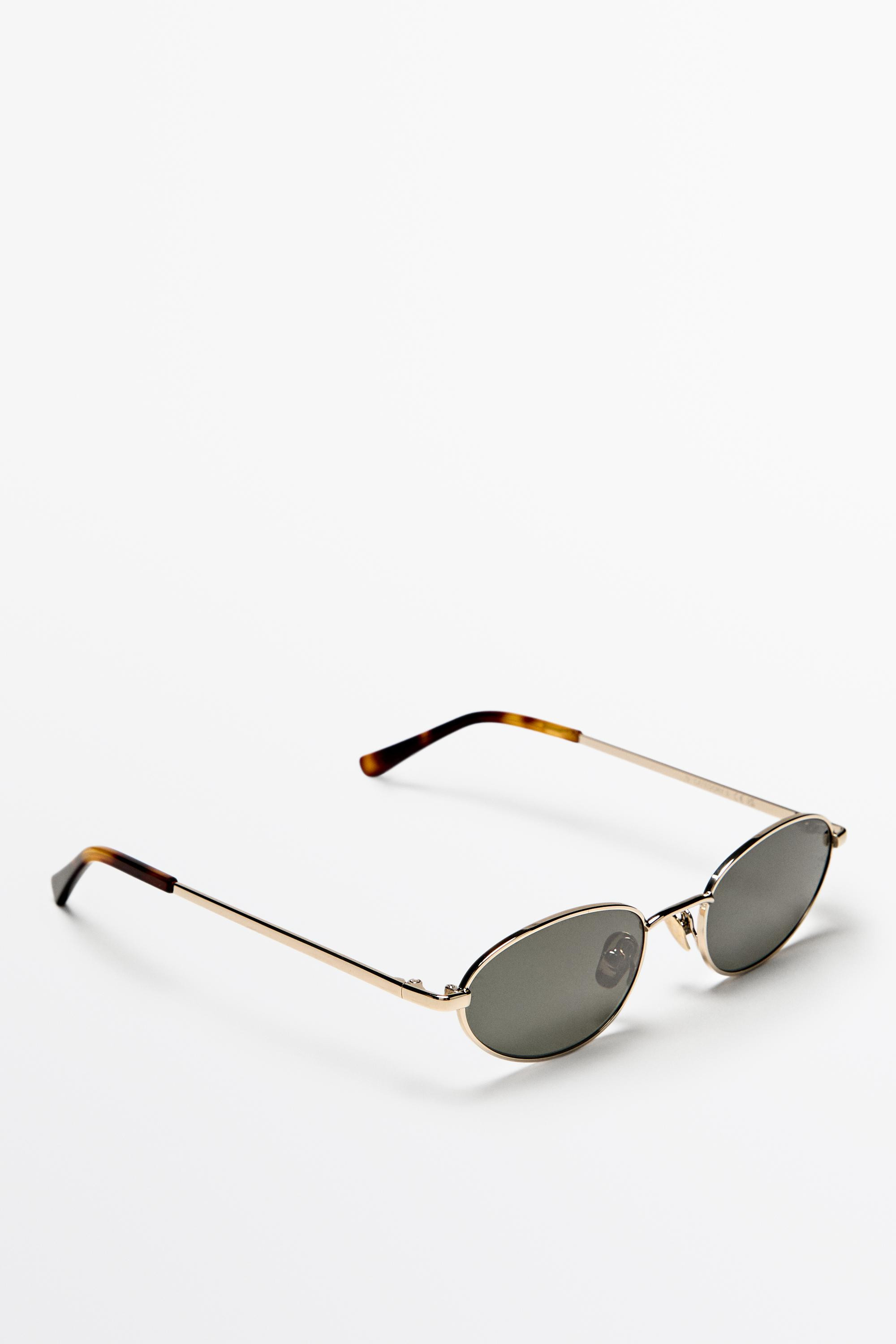 Oval metal sunglasses | Massimo Dutti UK