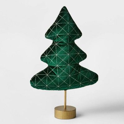 13" Decorative Fabric Christmas Tree Dark Green - Wondershop™ | Target