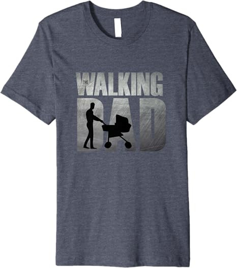 Mens Funny Humorous Walking Dad Baby Fatherhood Premium T-Shirt | Amazon (US)