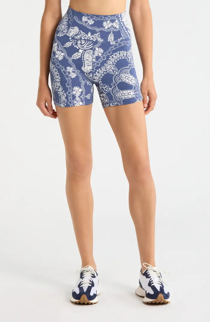 Free People FP Movement Printed Never Better Bike Shorts | Nordstrom | Nordstrom