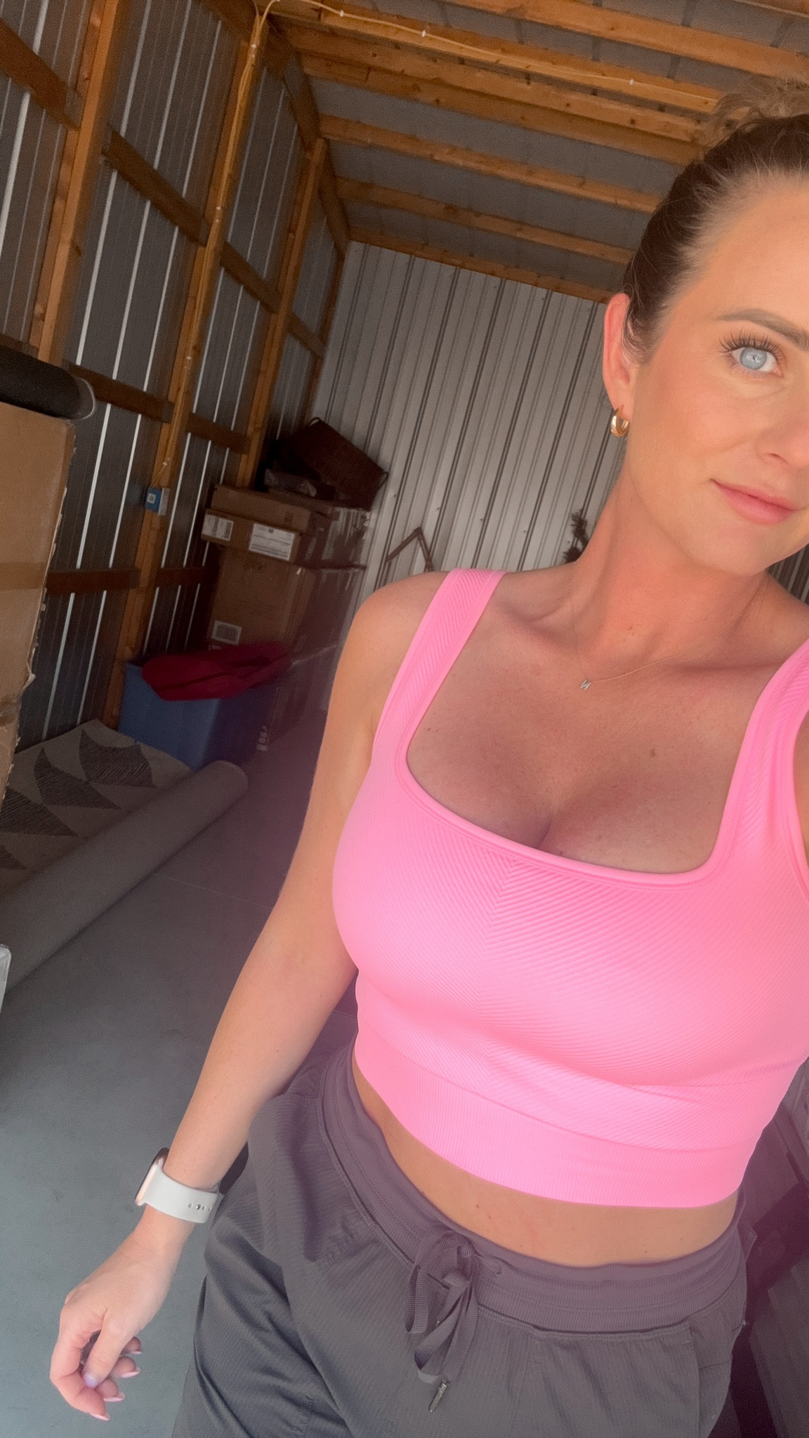 Cleaning out the storage unit today was a bad idea. I did not get far 🥵 feeling cure in this bright pink tho! Wearing a medium 

#LTKOver40 #LTKFindsUnder50 #LTKSummerSales