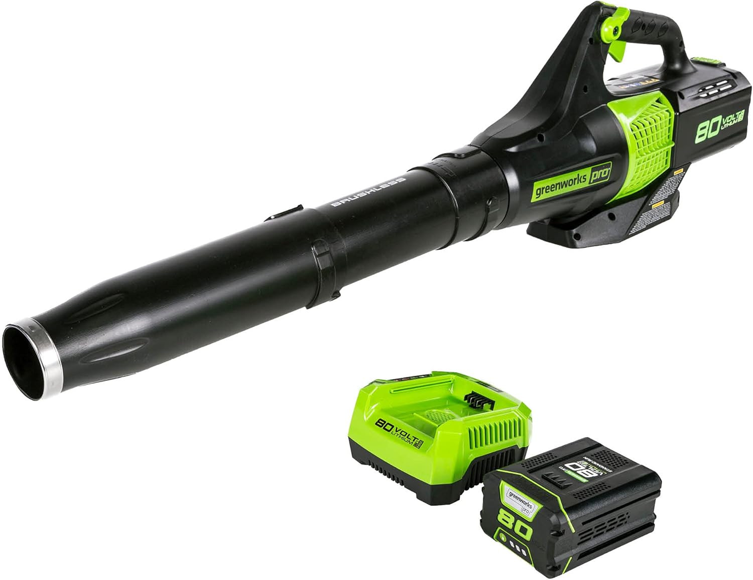 Greenworks 80V (145 MPH / 580 CFM / 75+ Compatible Tools) Cordless Brushless Axial Leaf Blower, 2... | Amazon (US)