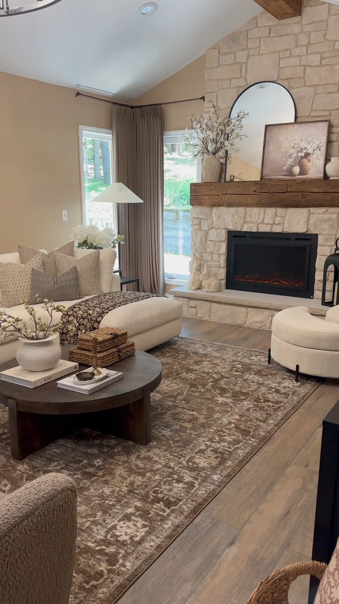 Spring living room throwback🤎🌿

This space last spring felt so calm and elevated with all the warm neutrals, layered textures, and cozy details. The soft sectional, round coffee table styling, and vintage-inspired rug made the whole room feel inviting, while the stone fireplace and wood mantle brought in that timeless, grounded look. Such a simple seasonal refresh that still feels classic and collected.

Follow @farmtotablecreations on Instagram for daily home styling inspiration.

Artwork size 22x26. Use my code FARMTOTABLE for 15% discount  

#livingroomdecor #sectional #coffeeTable #livingroomrug #neutralhome #pillows #rugs #livingroomfurniture #homedecor #coffeetabledecor #springdecor #modernhome #warmneutraldecor #interiorstyling #amazonhomefinds



#LTKSeasonal #LTKHome #LTKSaleAlert