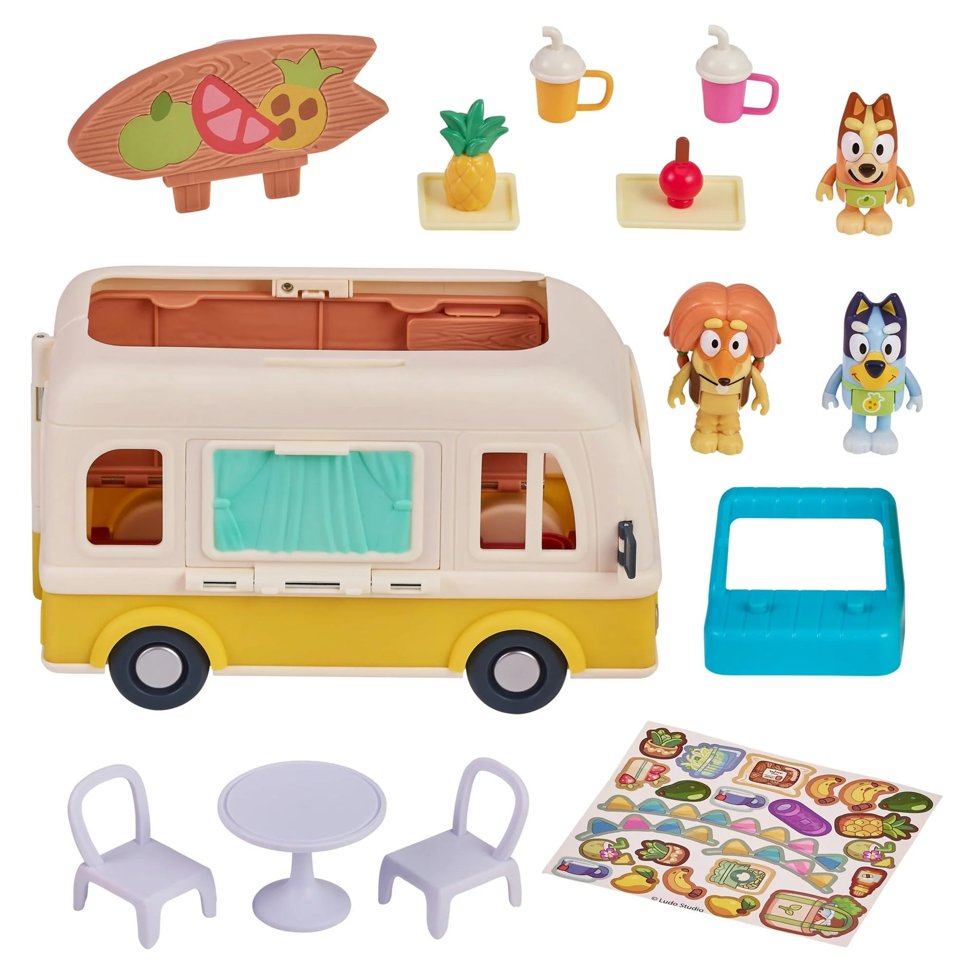 Bluey, Juice Truck Vehicle, Bluey, Bingo, Indy 3 inch Figures, Preschool, Ages 3+ | Walmart (US)