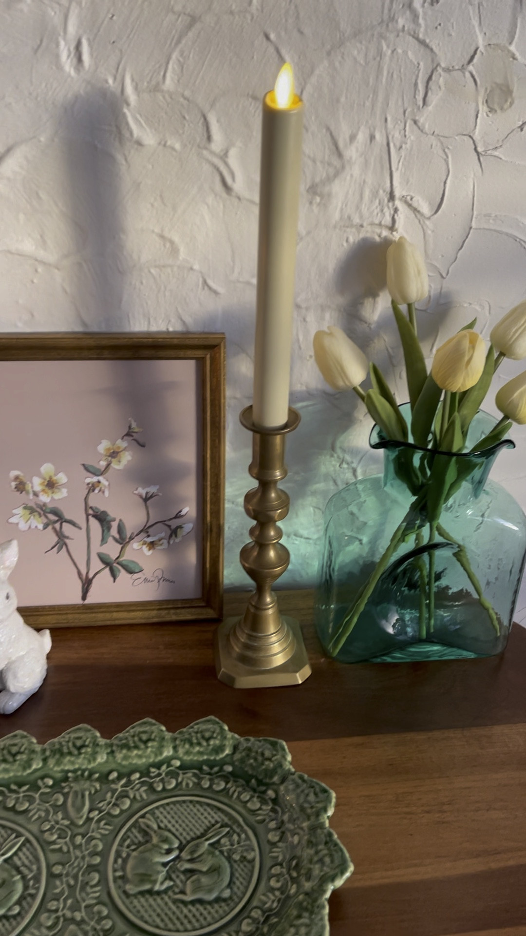 Spring home decor, Easter decorations, bunny decorations, faux tulips, living room 

#LTKVideo #LTKhome #LTKfindsunder50