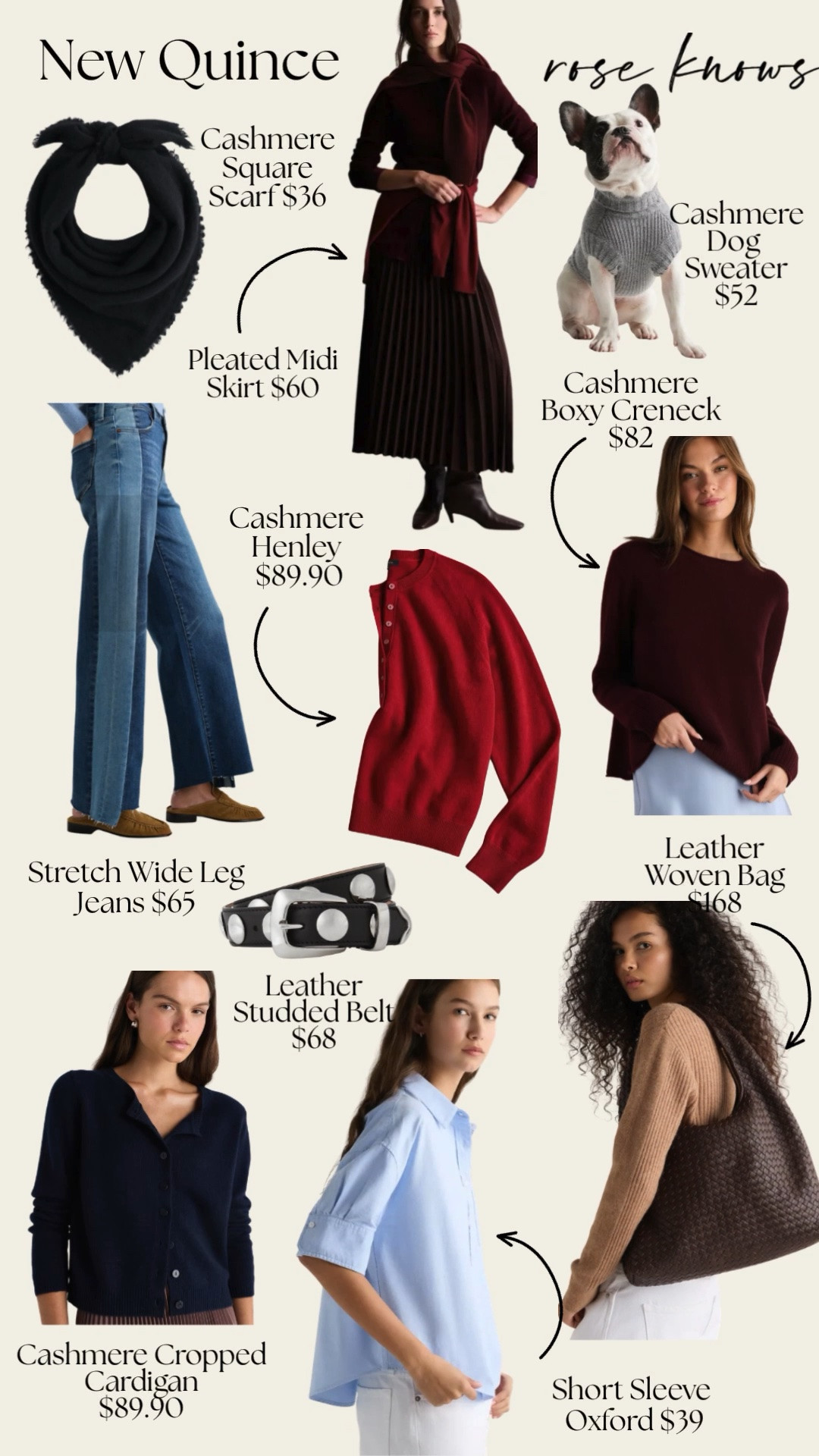 Best deals on quality cashmere, leather goods, silk essentials not to mention essentials for the home, fine jewelry, men’s and kids too!
@Quince