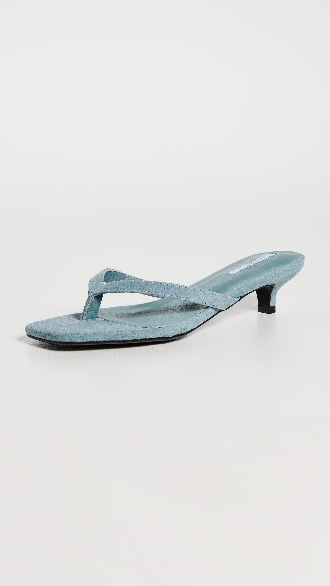 Tony Bianco Annie Heeled Thong Sandals Denim Suede 5.5 | Shopbop