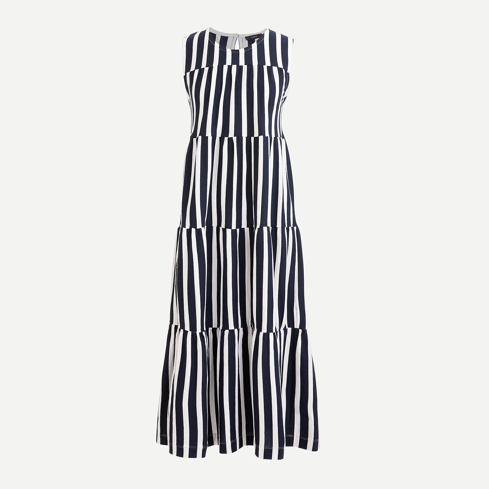 Tiered tank dress in stripe | J.Crew US