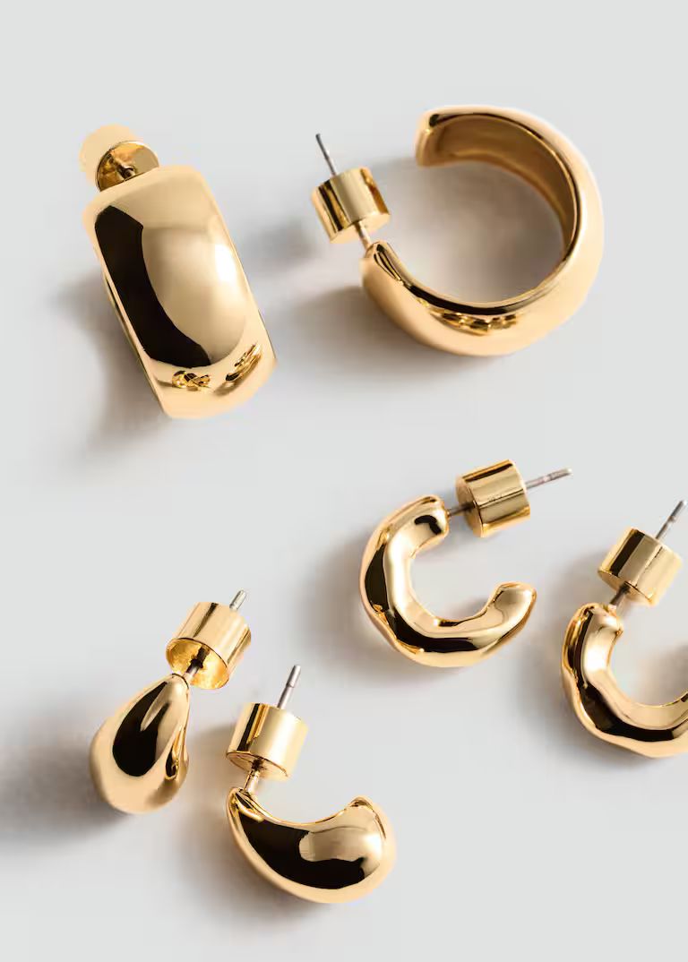 Set of hoop earrings  -  Women | Mango USA | MANGO (US)