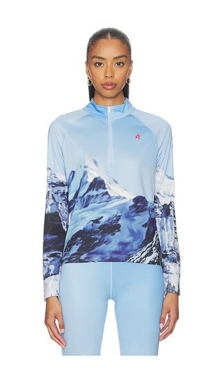 Perfect Moment 1/4 Zip Base Layer Top in Blue. - size S | Revolve Clothing (Global)