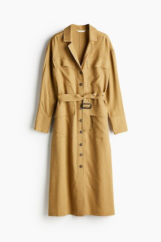 H & M - Shirt Dress with Belt - Beige | H&M (US + CA)