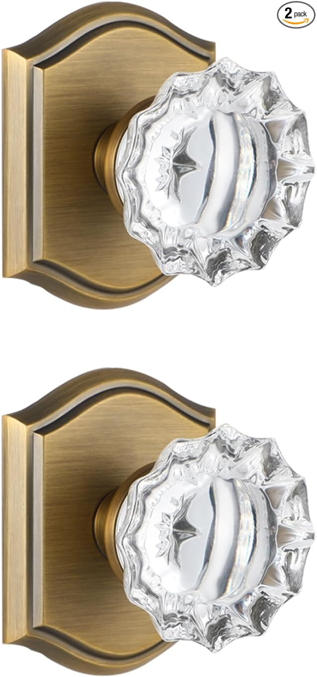 2 Pack Crystal Glass Dummy Door Knobs, Non-Turning Single Side Dummy Door Knob for Interior Doors... | Amazon (US)
