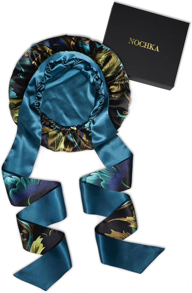 100% Mulberry Silk Bonnet for Sleeping Women, Handmade in USA 19 Momme Double Layer Reversible Si... | Amazon (US)